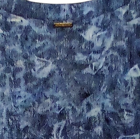 Michael Kors - NWT, Blue Tye Dye Shift Dress, Sleeveless, Laced Up Front, Size M - Picture 9 of 10